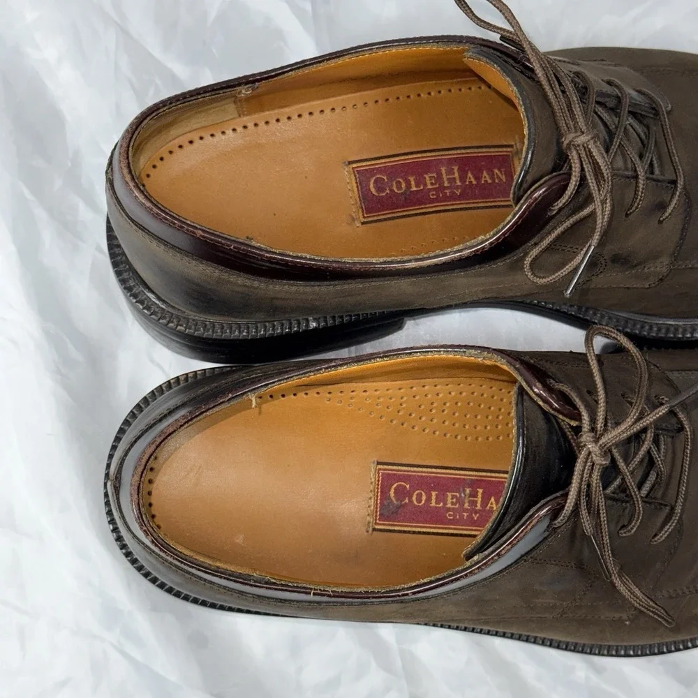 Cole Haan City Waterproof Lace Up Casual dress Shoes Brown Leather Men's Sz 9.5